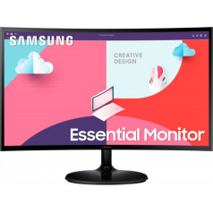 Monitors 24 collas ls24c360eauxen va 1920x1080 fhd 16:9 1xd-sub 1xhdmi 4 ms (gtg) izliekts 2 gadi d2d