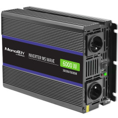 Monolītā sprieguma pārveidotājs 6000 ms vilnis | 12v līdz 230v | 3000/6000w | usb