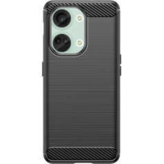 Carbon Case silikona maciņš priekš OnePlus Ace 2V|OnePlus Nord 3 - melns