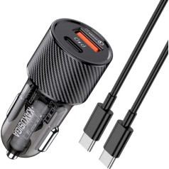 Kaku SIGA KSC-856 auto lādētājs USB | USB-C | 48W melns