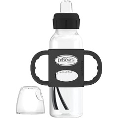 Dr. Brown's 1 x 250ml Tight Transition Water Bottle with Silicone Handles - Black