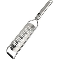 Geolá Parmesan Grater Stainless Steel Cheese Grater Also for Chocolate, Fruit and Vegetables, Extremely Sharp with Safety Cover, Dishwasher Safe