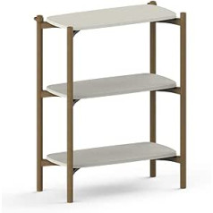 FOM by KETER 3 Tier Base Modern Bookshelf Wall Mounting Shelving System Made with Sustainable Manufacturing - Perfect for Home Décor, Office Storage and Organization, White