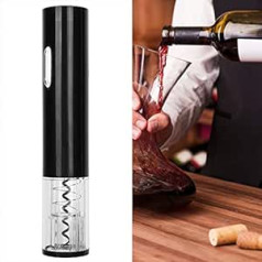 Cikonielf Corkscrew, electric red wine opener, transparent PC shell, labour-saving, silent automatic bottle opener, black