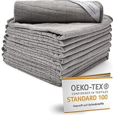 washly Top Quality Microfibre Cloths with Oeko-Tex Seal - Premium Microfibre Cleaning Cloths Especially for Kitchen, Bathroom and Household - Absorbent, Soft and Lint-Free (Pack of 10, 30 x 30 cm,