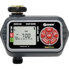 Eden 25411 Programmable Digital Water Timer 1-Zone, Compatible with Wireless Soil Moisture Sensor