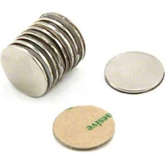 Magnetastico® iepakojums ar 10 pašlīmējošiem neodīma magnētiem N52 disks 30 x 1 mm spēcīgi lipīgi magnēti ar 3M zīmola līmlenti N52 magnēti ar līmplēvi Pašlīmējošs īpaši liels līmes spēks