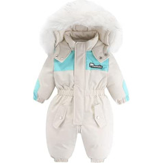 Mantel Baby Mädchen Junge: Baby Winter Schneeanzug Strampler mit Kapuze Kleinkind Oberbekleidung Schneeanzug Set Winter Overall Jacke Outwear Warm Schlafstrampler Jumpsuit für Baby-Mädchen Jungen