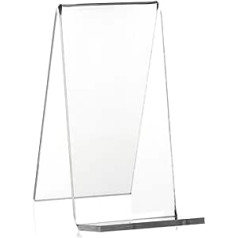 VITAdisplays Angled Stand, Book Stand, Bookend Holder and Stand Made of Original Plexiglas (Transparent, 10.0 cm) Pack of 10