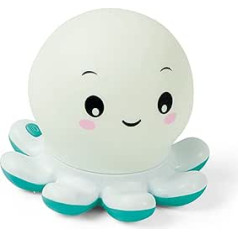 Clementoni 59233 Baby Clementoni - Baby Octopus, Cute Bath Toy with Colour & Light Effects, Calming & Entertaining, Includes Thermometer for Toddlers from 0 Years