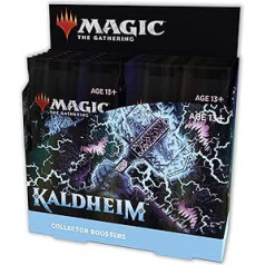 Magic The Gathering — Kaldheim Collector Booster displejs ar 12 iepakojumiem