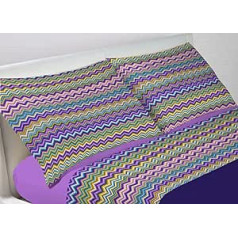 Gultas veļa Web Spilvendrānas pāris 100% kokvilnas spilvendrānas ar sānu pogām 52 x 82 cm Baia Pattern Purple