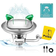 Huanyu Emergency Eye Shower, Body Shower, 12-18 L/min Eye Washer, Emergency Shower for First Aid, Safety, Work Protection, Rescue Supplies for Washing the Eyes, Face, Neck, Arm (1301-1)