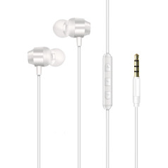 3.5 mm jack wired headphones, white