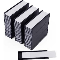 BOJVESH Magnetische Etikettenhalter, 7,6 x 2,5 cm C-Kanal-Magnet-Etikettenkartenregale ar 80 caurspīdīgiem Schutzfolien un 160 weißen Papierstreifen für Büro, Lager, Regal, Schrank, 80 Stück