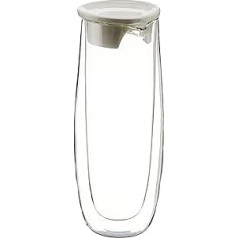 Villeroy und Boch Artesano karsto un auksto dzērienu stikla karafe ar vāku, 1 litrs, borosilikāta stikls, caurspīdīgs