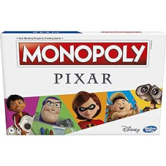 Monopols: Pixar Edition galda spēle bērniem no 8 gadu vecuma, iegādājieties vietas no Disney un Pixar's Toy Story, The Incredibles, Up, Coco, Lightyear un vairāk (Amazon Exclusive)