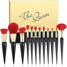 DUcare Make Up Brush Set 12 Daces The Queen Seris Brush Set Makeup Premium Synthetic Makeup Brush Set Kabuki Foundation Concealer Eyeshadow Brush Gifts for Women - ar dāvanu kastīti