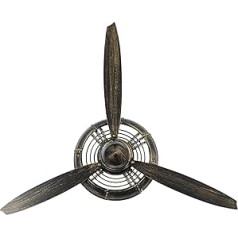 Aeroplane Propeller Vintage Wall Decor: Retro Bronze Iron Propeller Wall Art Hanging Plane Propeller Decor For Living Room