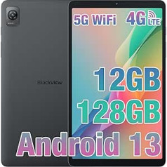 Планшет Blackview Tab60 8,68 дюйма, Android 13, 4G LTE, 5G Wi-Fi, 12 ГБ ОЗУ, 128 ГБ ПЗУ (1 ТБ TF), 6050 мАч, 5 МП + 8 МП, функция телефонных звонков Портативный планшетный ПК Go