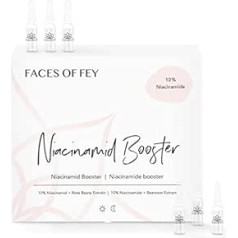 Niacinamīds Booster FACES OF FEY - Derma Roller ampulas - 10% niacinamīds + biešu ekstrakts - 30 augstākās kvalitātes stikla ampulas