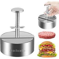 Regulējams Burger Press Grill Burger Smasher Hamburger Patty Maker Nepiedegošs gaļasmašīna ar graduētu iekšpusi ar 50 vaska diska papīriem pīrādziņi gatavošana grilēšanai