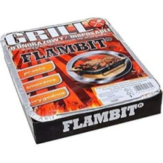 Flambit Disposable Barbecue to Go with Attachment Aid Charcoal Aluminium Tray Pack of 2 (2 x Grill)