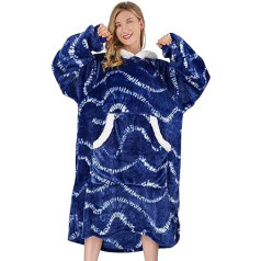 Winthome Oversized Hoodie Blanket, Flannel Sweatshirt Blanket, Cuddly Jumper for Women, Men, Adults
