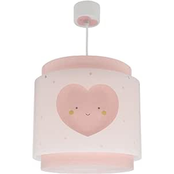 Dalber 76012S E27 Children's Bedroom Pendant Light Pendant Lamp Ceiling Light Children's Room Baby Dreams Heart Pink