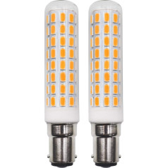 ASAIHKUN B15D LED spuldze AC 230V SBC Bajonets 7.5W Atbilst 70W-120W Halogēna spuldzēm Kukurūzas vālīte 1200lm Silti balts 3000K Bez mirgojoša stikla caurspīdīga Nav aptumšojama šujmašīnām grīdas lampu komplekts