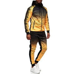 C-IN-C Men's Jogging Suit Ornament Design Baroque Pattern Sports Suit for Men Tracksuit Running Suit Gym Leisure Suit Baggy Tracksuit Chill Model 287