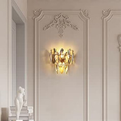 CRABOT Sienas lampa Dekoratīvās guļamistabas lampas, Vintage industriālie dekoratīvie sienas lukturi iekštelpās, Lampas Dzīvojamā istaba Mūsdienīgs apdare Zelta priekšnams Lauku mājas sienas gaisma iekštelpās, 2 spuldzes