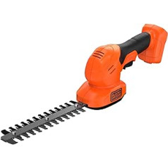 Black+Decker BCSS18B-XJ Battery Grass and Shrub Shears Set (18 V, 2-in-1 Combination Device, Tool-Free Blade Change, Running Time Approx. 60 Minutes, Includes Shrub Shear Blade, Grass Shear Blade)