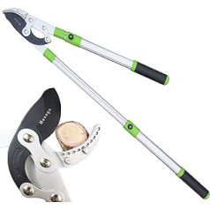 Mesoga Tree Cutter 5 Piece Telescopic Bypass Loppers 66-41 Inches Steel Elbow SK-5 Anvil Blade with Compound Action Handles, 2 Inch Cutting Capacity