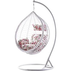 BKWJ Swing chairs, hammocks, hanging basket, wicker chair, hanging chair, swing chair, outdoor balcony, lounge chair, lazy rocking chair, garden decoration, garden furniture & accessories, 105 x 105 x 195 cm / 41.3 x 41.3 inches. 76 x