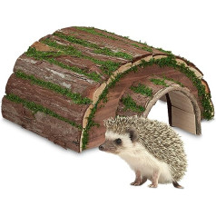 Relaxdays Hedgehog House, Koks un sūnas, Ziemas novietne ežiem dārzā, Noturīgs pret laikapstākļiem, Hedgehog Hotel G x P x D: 20 x 40 x 42 cm, Dabisks