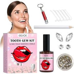 Tooth Gemstone Set Tooth Jewellery Set Tooth Gem Kit DIY Tooth Gemstone Kit Tooth Jewellery Set Tooth Gemstone Set with Hardening Light and Glue