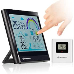 Bresser 7007402 Touchscreen Weather Station Wireless Thermo/Hygrometer with Ventilation Recommendation, Black