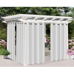 ABCCANOPY āra aizkari 84 x 84 collu ūdensnecaurlaidīgs saulessargs iekšpagalma privātuma ekrāns ar starplikām lapenes verandai Pergola Cabana 1 gabals balts