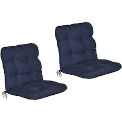 Beautissu komplekts ar 2 zemu atzveltnes krēsla spilvenu komplektu Flair NL 100 x 50 x 8 cm Sēdekļa spilvens Zema atzveltne Dārza krēsla spilvens Īpaši ērts dažādās krāsās, 100 x 50 cm
