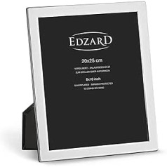 EDZARD Salerno attēlu rāmis fotoattēliem 20 x 25 cm Elegants, sudrabots, aptraipīšanas izturīgs ar samta pamatni Iekļauts 2 pakaramie foto rāmis stāvēšanai un pakarināšanai