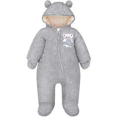 Vine Baby Snowsuits ziemas kombinezons ar kapuci Fleece Romper Footed Playsuit Meitenes zēnu kombinezons 0-3 mēneši