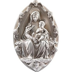 Dizaina Toscano DB383045 Madonnas un bērna sienas skulptūra