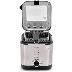 Livoo Deep Fryer 1.5 Litre Stainless Steel 1.5 Litre Grey