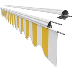 Leudus Awning Valance Awning Canopy Sun Protection Replacement Materials 4.35 m x 23 cm SPD021 Sun Awning Ready Sewn