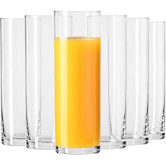 KROSNO Dzērieni Glass Ūdens glāzes | Komplektā 6 | 200 ml | Pure Collection | Lieliski piemērots mājām, restorāniem un ballītēm un pasākumiem | Drošs trauku mazgājamajā mašīnā