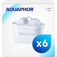 AQUAPHOR Maxfor+ 500570 filtru kasetņu komplekts 5+1 — pret kaļķakmeni, hloru un citām vielām, paredzēts Aquaphor Onyx, ametista, jašma, Time un visiem Brita Maxtra+ un Maxtra modeļiem, iepakojumā 6 (1)