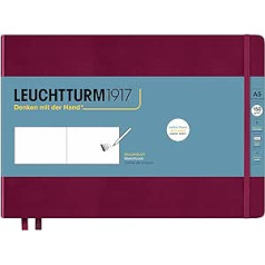 LEUCHTTURM1917 Ainava 362367 Skiču burtnīca (A5) Cietie vāki 112 lapas (150 g/m²) Port Red