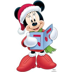 STAR CUTOUTS Ltd Jautrs kartons, 1 dimensijas dzīvības lielums Disney Minnie Mouse Choir Carol, 93 x 58 cm, ideāls Ziemassvētku noformējums bērniem svētku displejiem, grotām un veikalu logiem, Star Mini