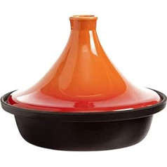 Cosy Trendy Mājīgs un moderns Tajine Zwart Orange Diametrs 25 cm Inductie